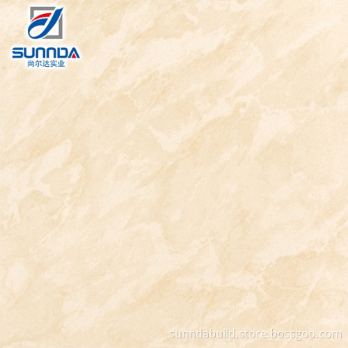 500x500mm beige color full polished porcelain tiles for sitting room decoration